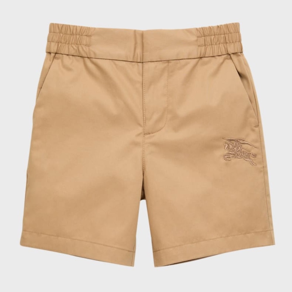 Burberry Kids Tan Flat Front Shorts